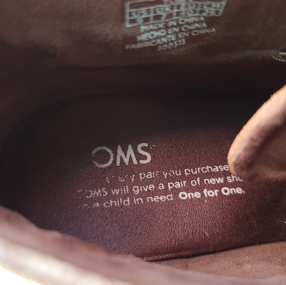 Toms brown wedge ankle boot with flowers 9 - Picture 7 of 7